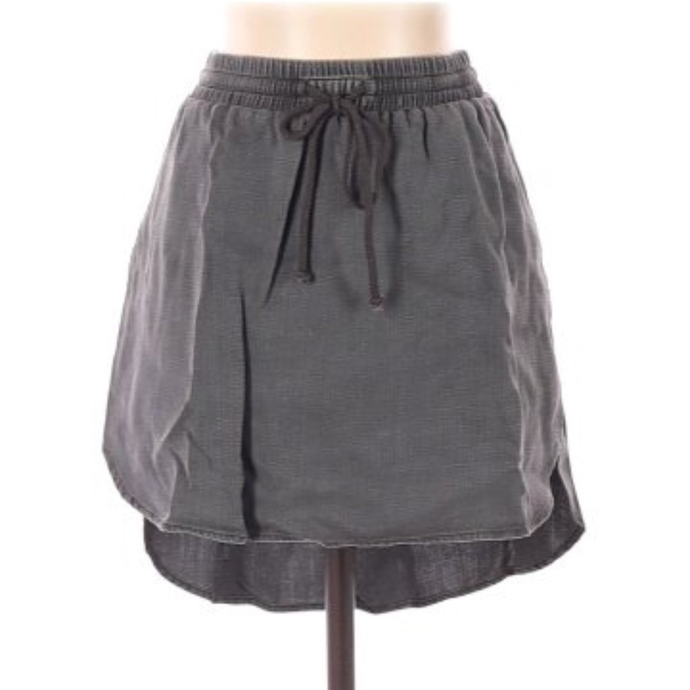 Anthropologie Linen Drawstring Skirt